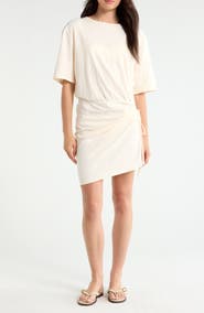 Sanctuary Shirred Side Cover-Up Shirt Dress