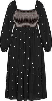 City Chic Kai Long Sleeve Maxi Dress