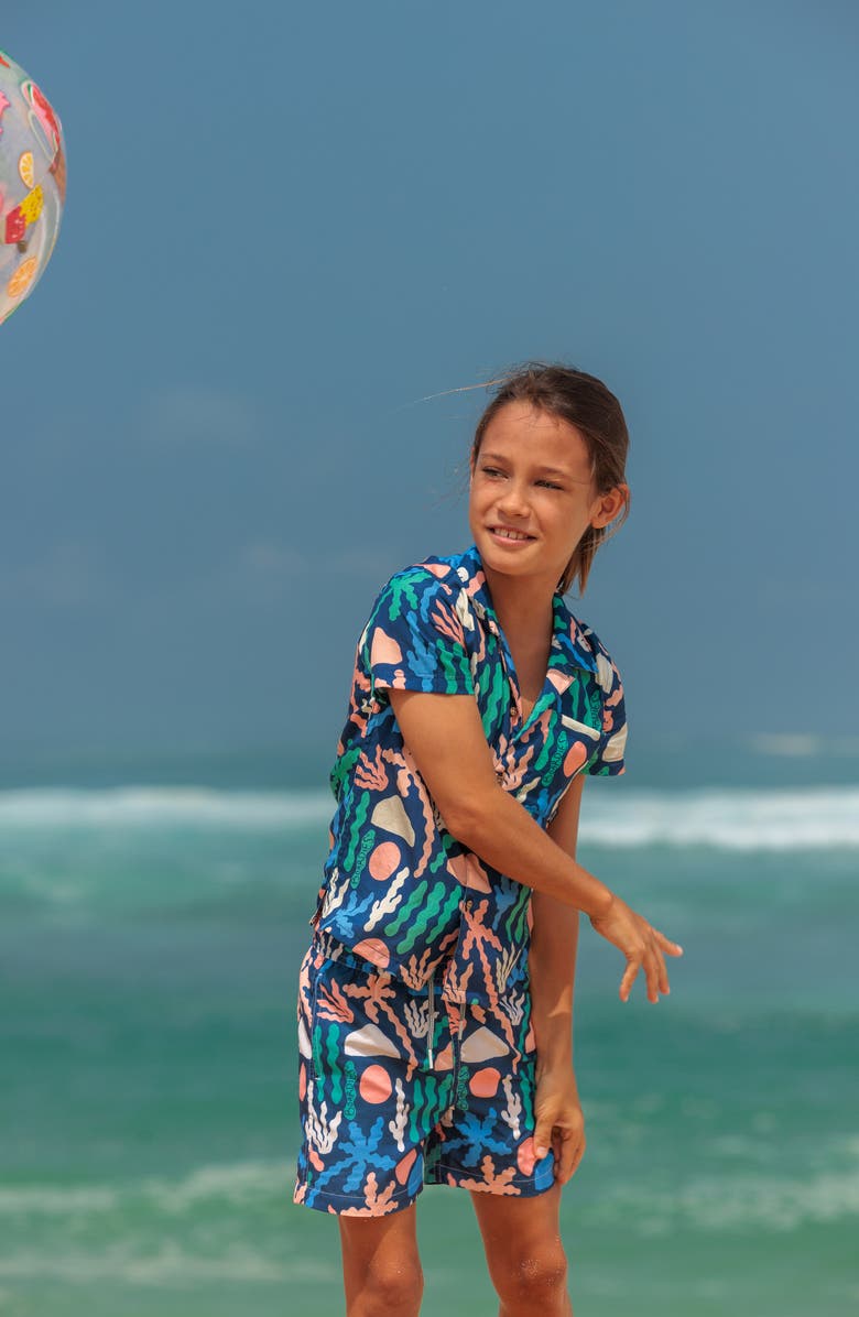 Boardies Kids' Palm Springs Swim Trunks, Alternate, color, Navy