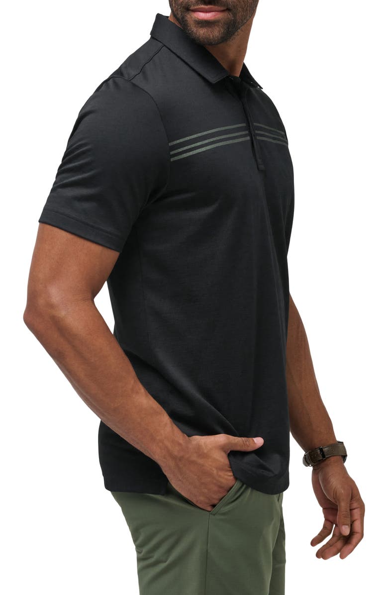 TravisMathew Harbor Patrol Stripe Piqué Polo, Alternate, color, Black