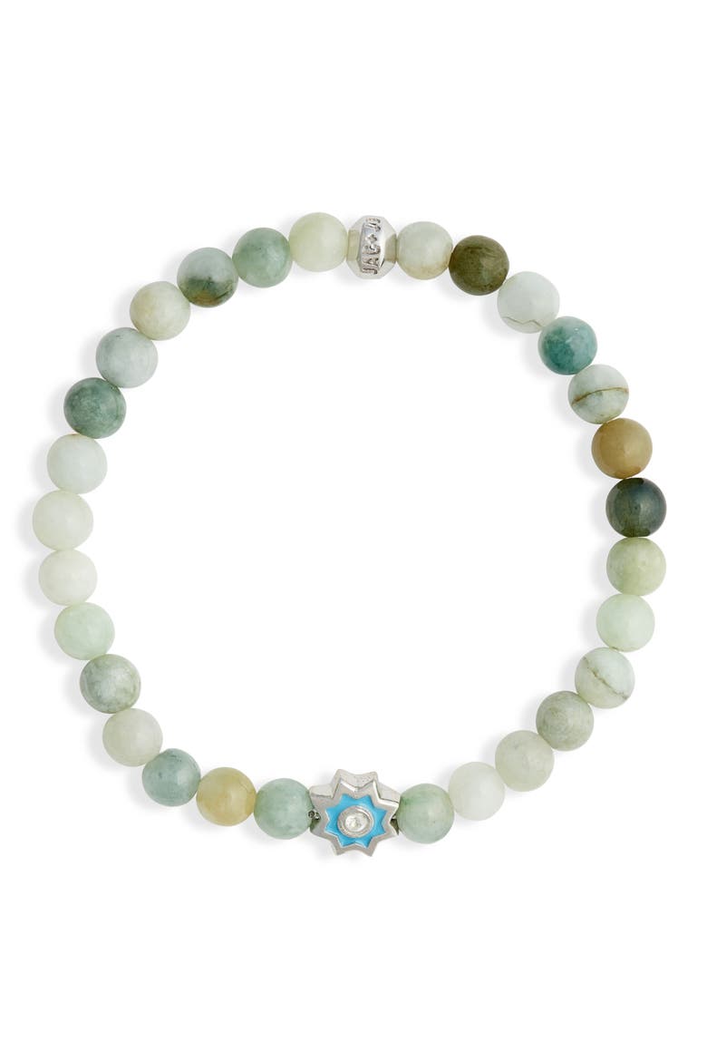 Jac+Jo Soul Marrakesh Beaded Stretch Bracelet, Main, color, GREEN