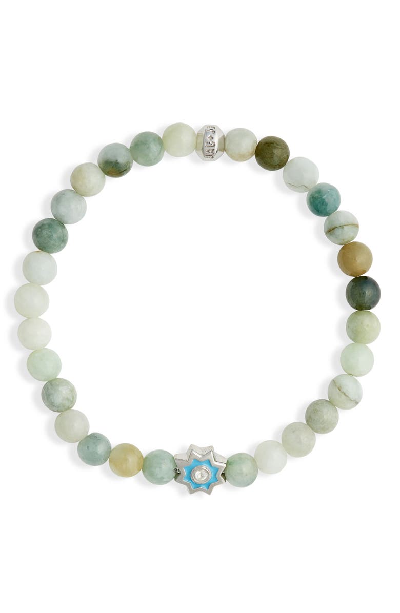 Anzie Jac+Jo Soul Marrakesh Beaded Stretch Bracelet, Main, color, Green