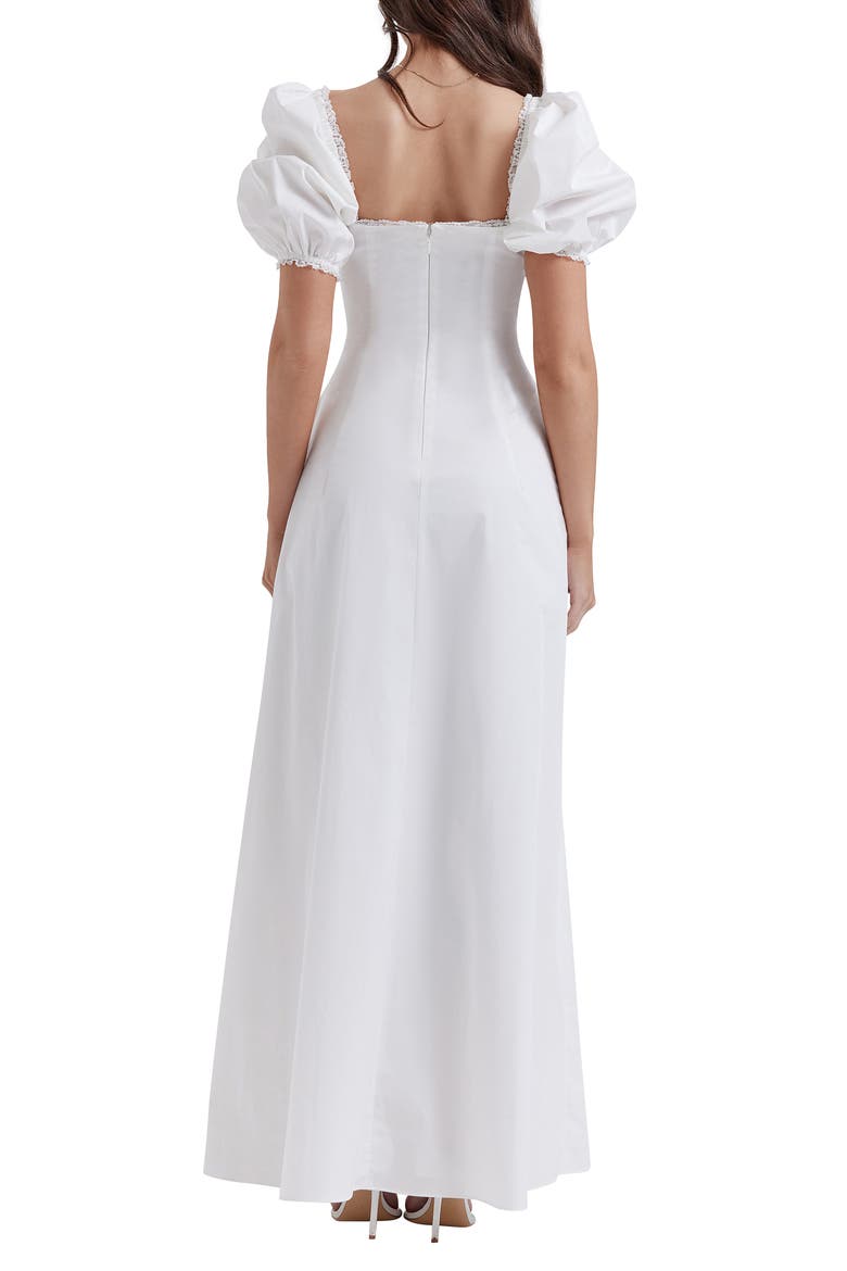 Felizia Floral Puff Sleeve Maxi Dress, Alternate, color, WHITE