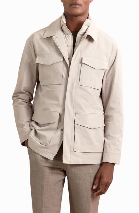 Bryson Stretch Nylon Field Jacket with Removable Quilted Bib