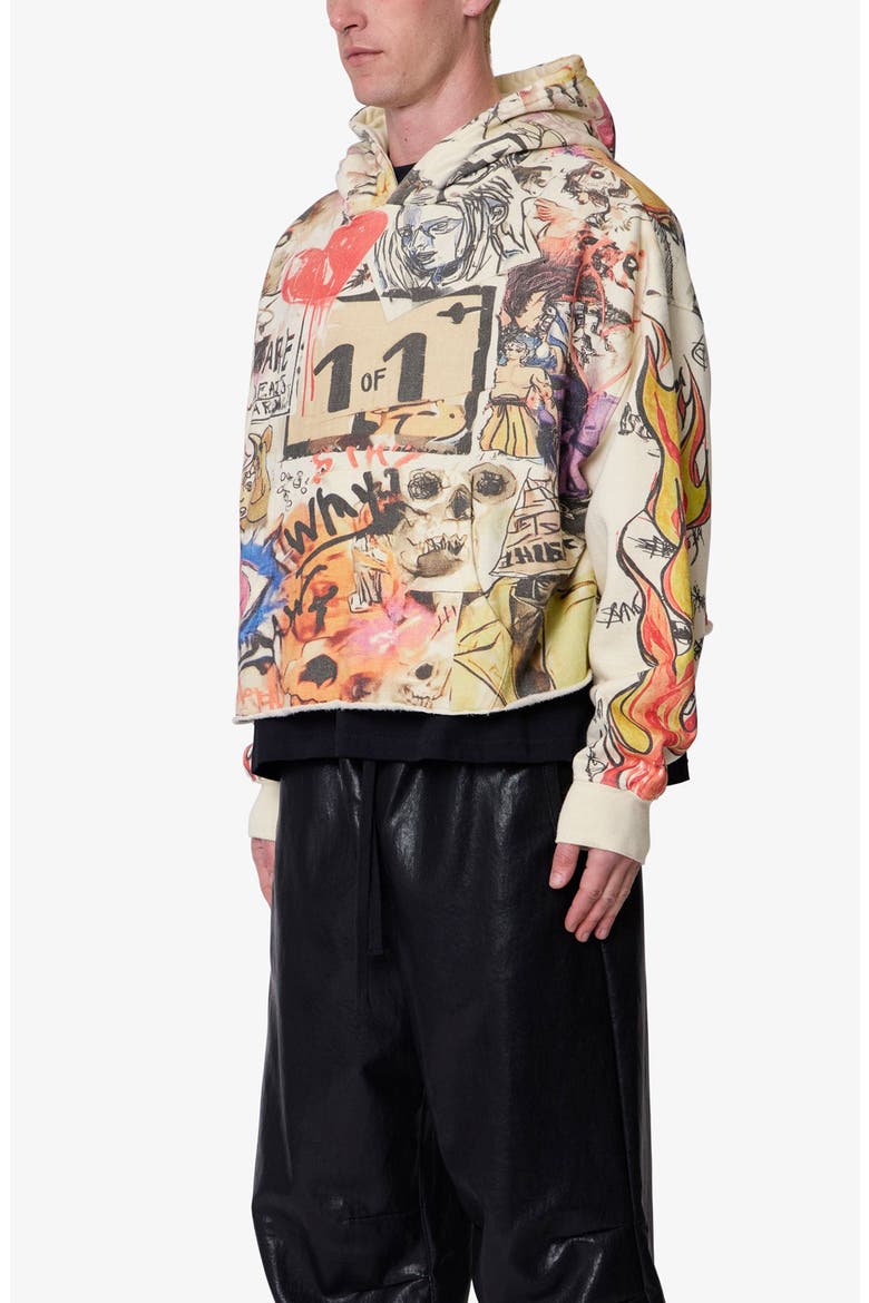 Doodle Hoodie, Alternate, color, BEIGE MULTI