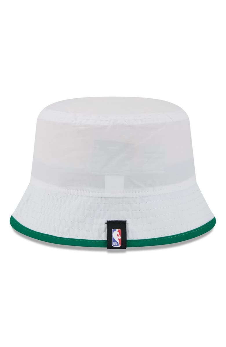 New Era Men's New Era White/Kelly Green Boston Celtics 2025 NBA Draft Nylon Bucket Hat, Alternate, color, White