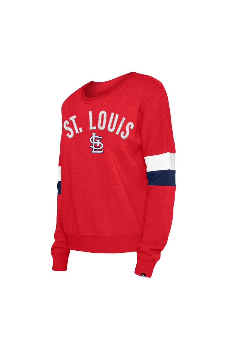 New Era Women's New Era Red St. Louis Cardinals Game Day Crew Pullover Sweatshirt, Alternate, color,