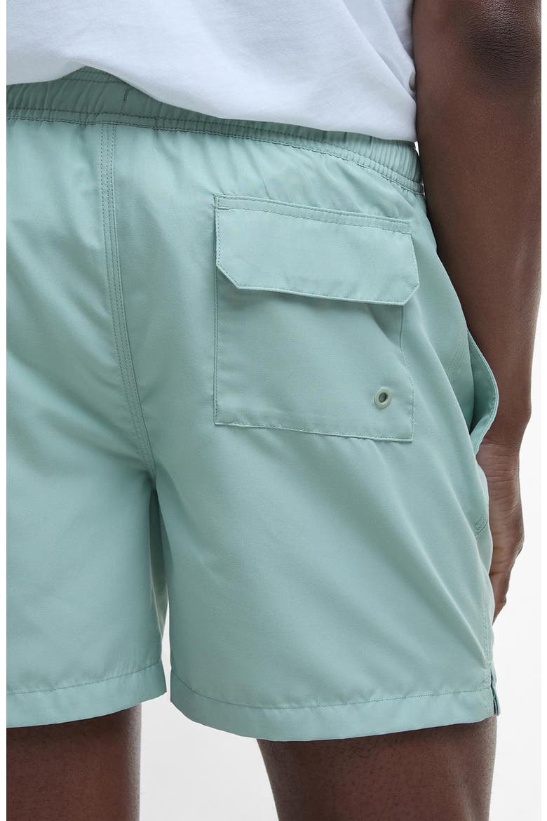 Staple Logo Swim Trunks, Alternate, color, PALE APPLE GREEN