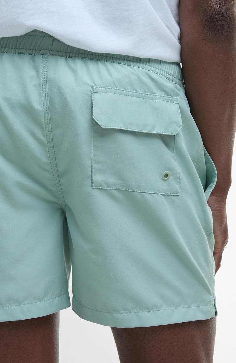 Barbour Staple Logo Swim Trunks, Alternate, color, Pale Apple Green