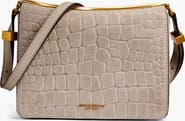 Donna Karan New York Jericho Croc-Effect Suede Shoulder Bag