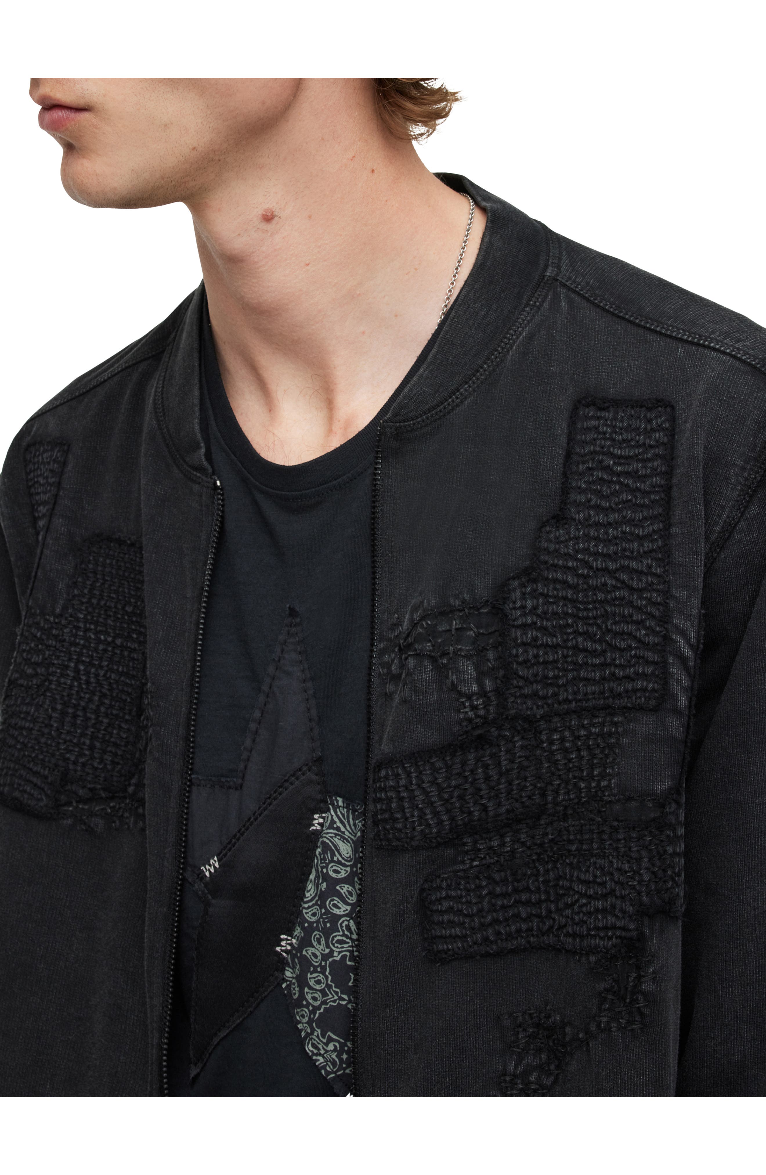 John Varvatos Farron Knit Bomber Jacket (Men) | Nordstrom