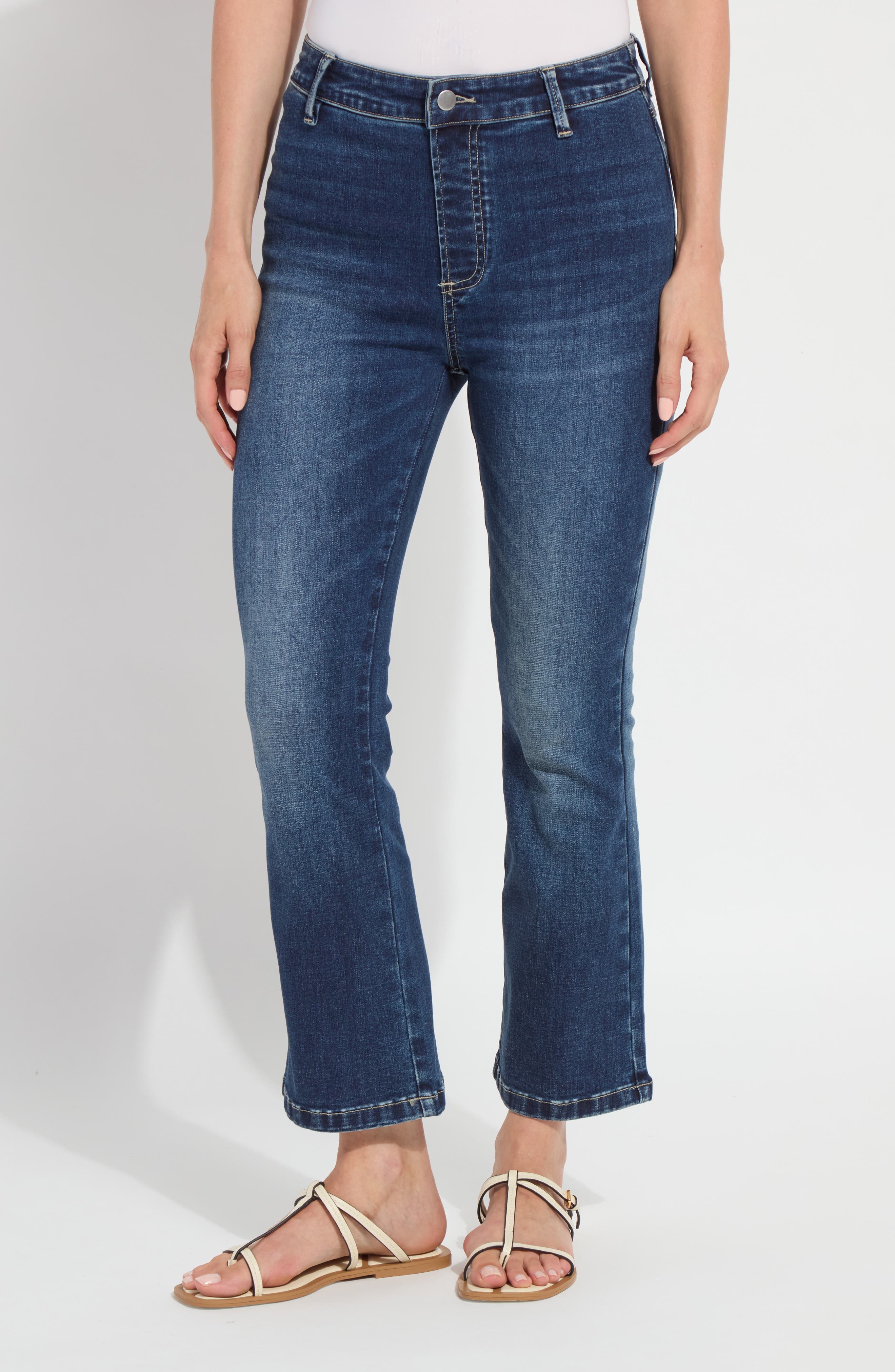 Estelle Pull-On Flare Ankle Jeans - image 3