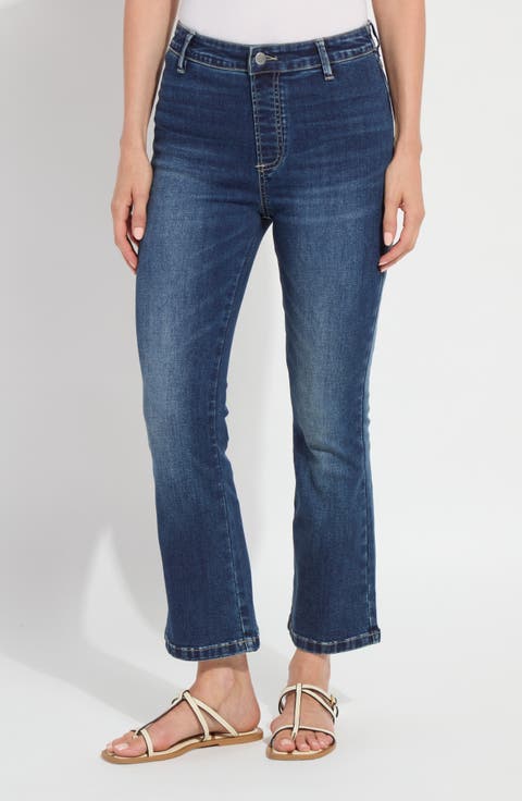 Estelle Pull-On Flare Ankle Jeans