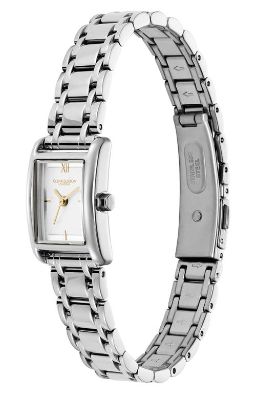 Olivia Burton Mini Grove Rectangular Bracelet Watch, 16mm In Metallic