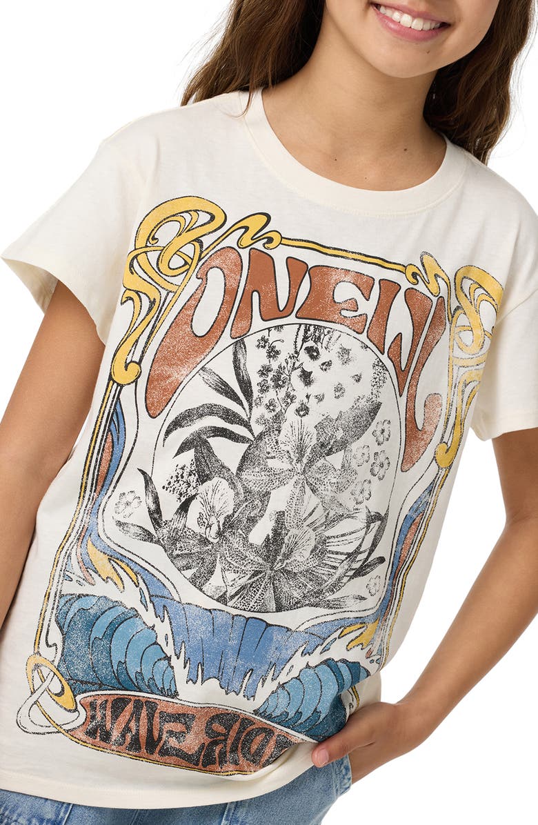 O'Neill Kids' Wave Rider Cotton Oversize Graphic T-Shirt, Alternate, color, 