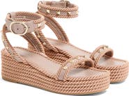 Valentino Garavani Rockstud Espadrille Wedge Sandal