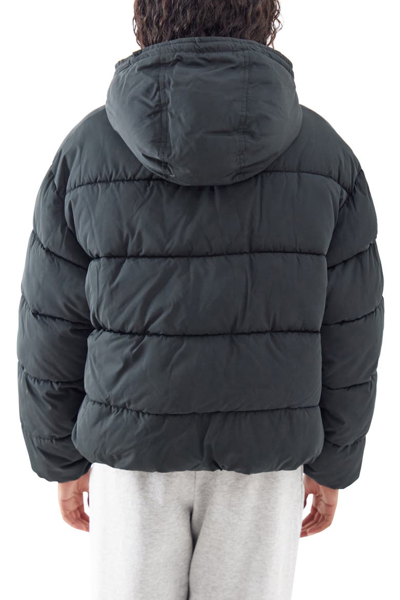 Hooded Puffer Jacket, Alternate, color, BLACK