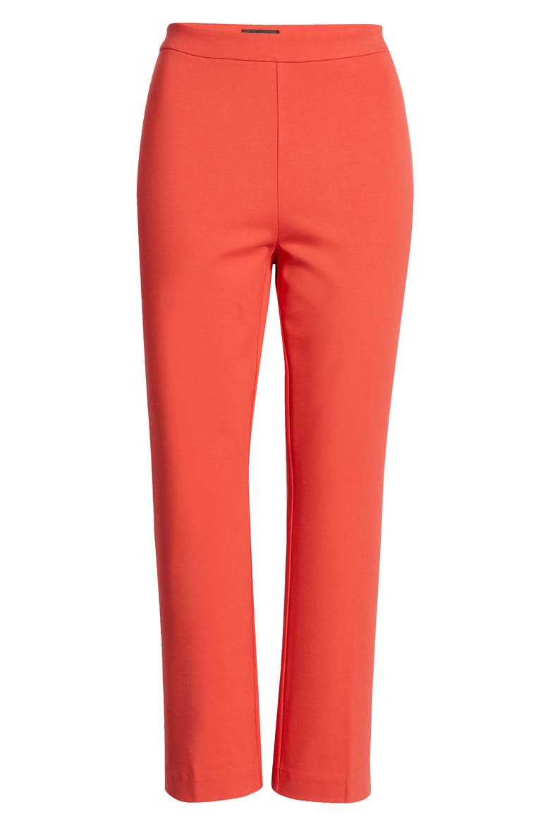 Kick Flare Ponte Knit Crop Pants, Alternate, color, RED BITTERSWEET