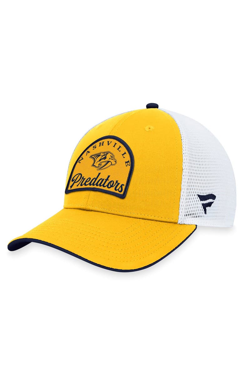 FANATICS Men's Fanatics Branded Gold/White Nashville Predators Fundamental Adjustable Hat, Main, color, Gold