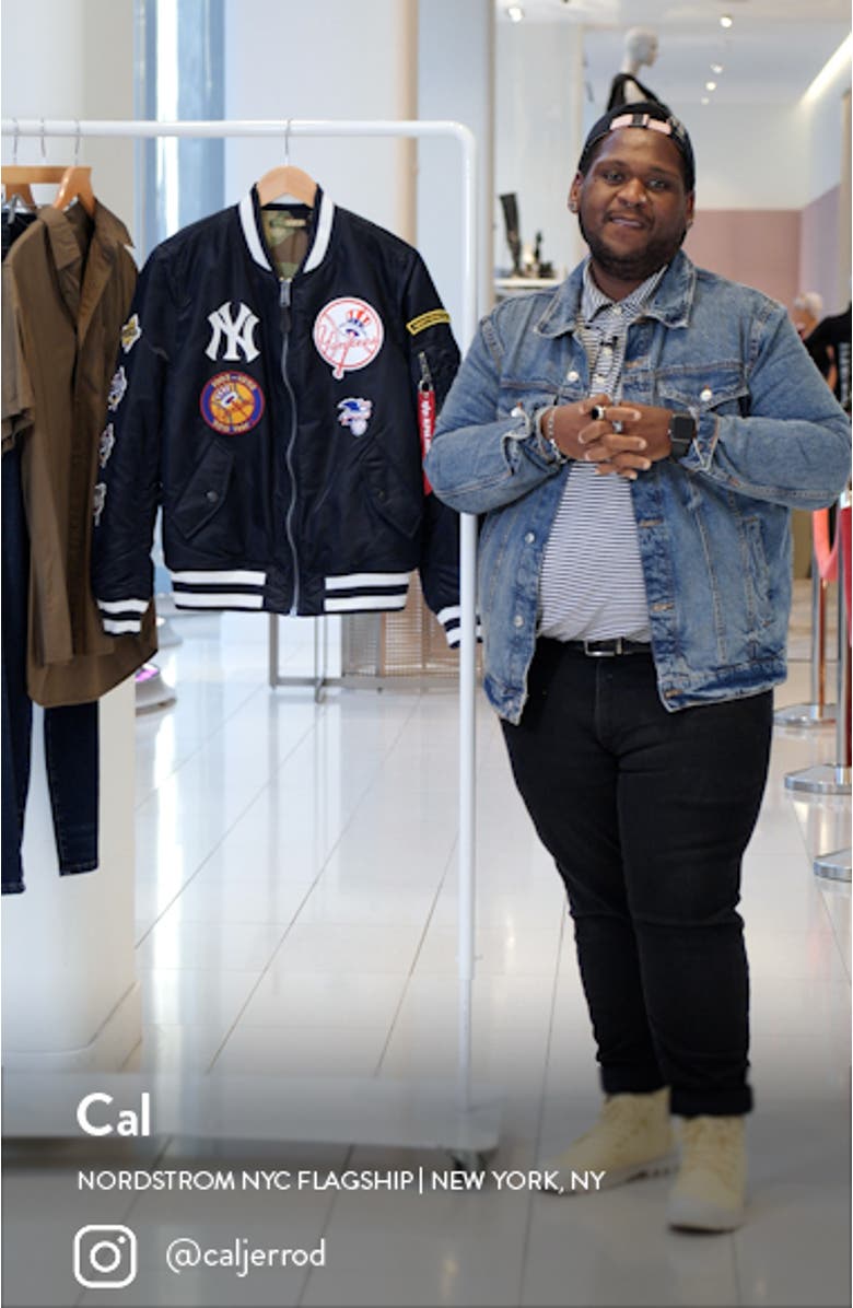 Baseball Patch Bomber Jacket, sales video thumbnail