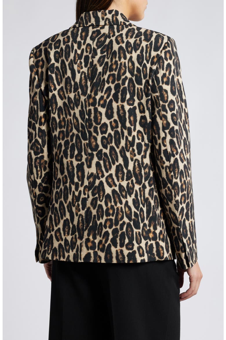 Leopard Print Wool Blend Jacket, Alternate, color, BEIGE MULTI