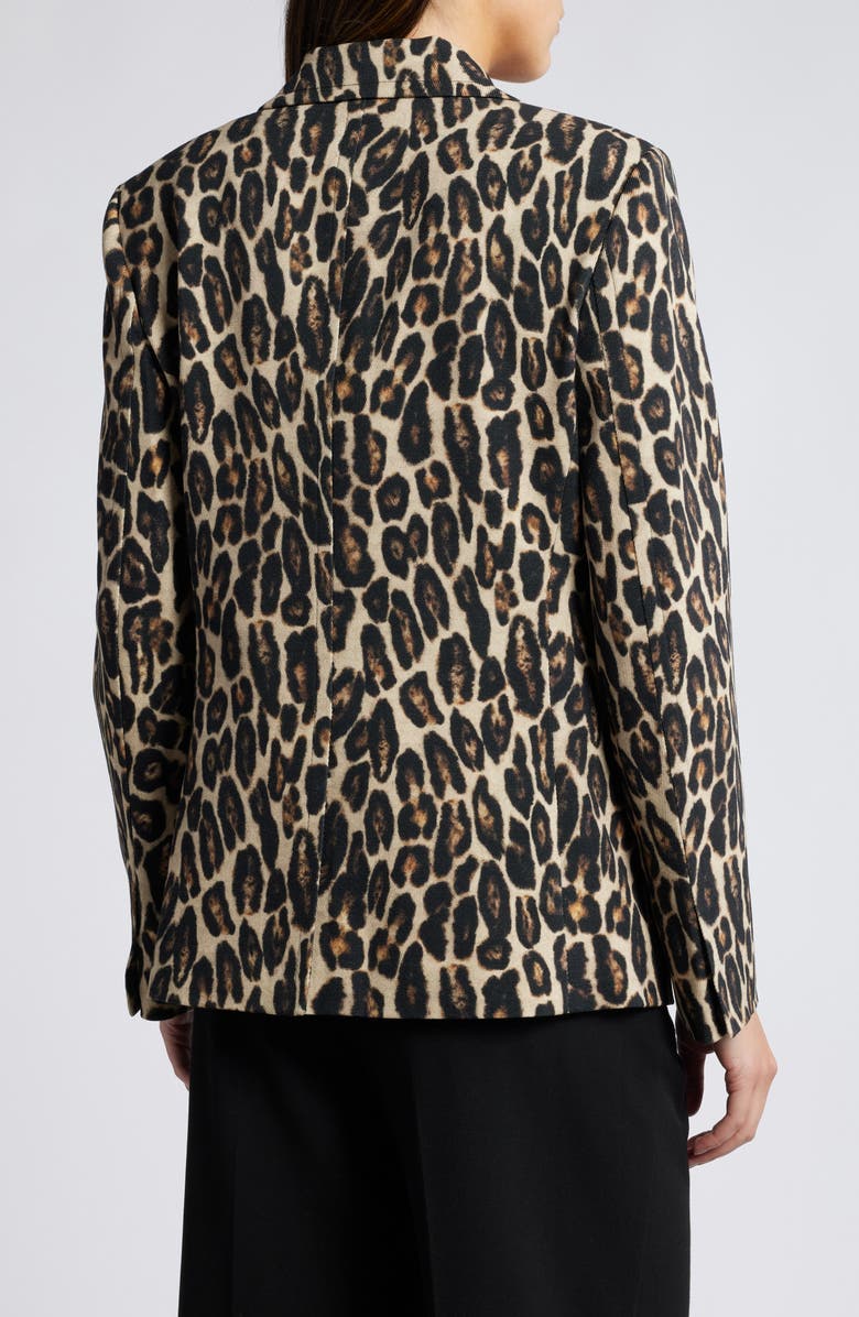 Theory Leopard Print Wool Blend Jacket, Alternate, color, Beige Multi