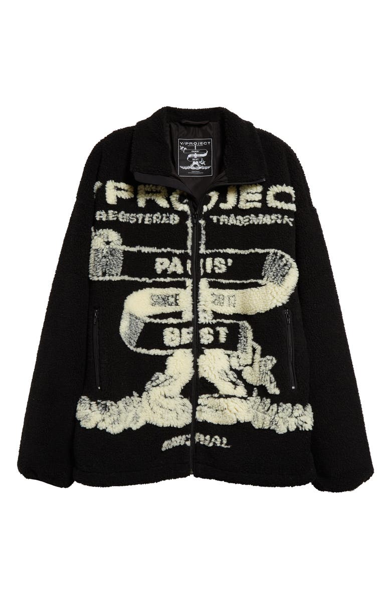 Y/Project Paris Best Oversize Jacquard Fleece Jacket, Alternate, color, 