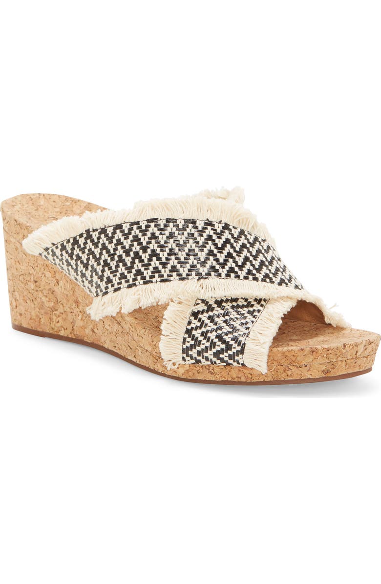 Lucky Brand Khillian Woven Wedge Slide Sandal, Main, color,