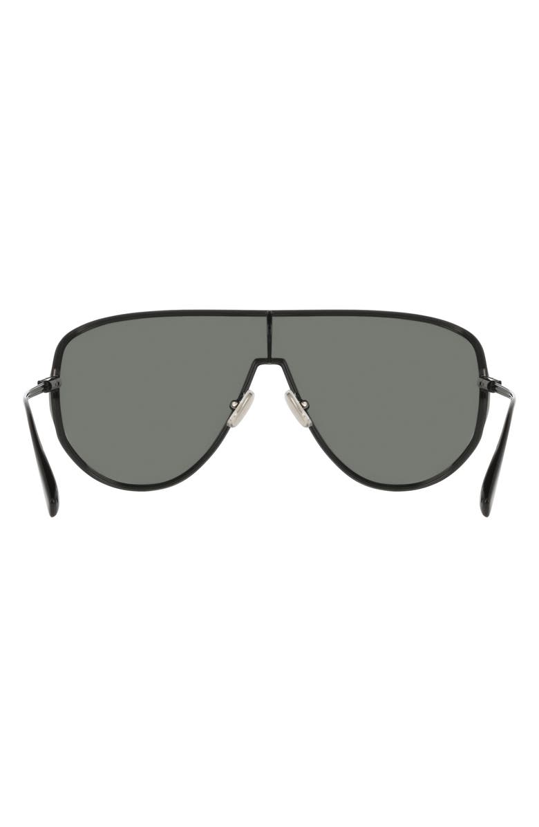 FERRAGAMO 63mm Oversize Aviator Sunglasses, Alternate, color, Black