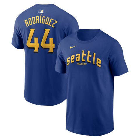 Men's Nike Julio Rodríguez Royal Seattle Mariners City Connect Name & Number T-Shirt