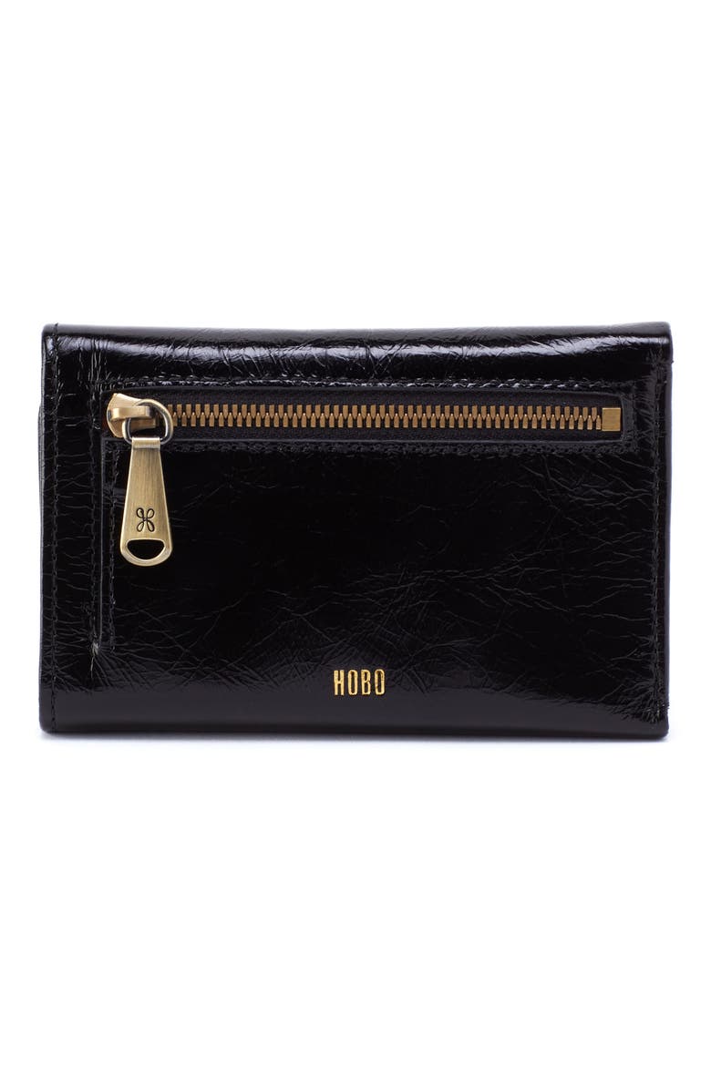 Jill Leather Trifold Wallet, Alternate, color, BLACK