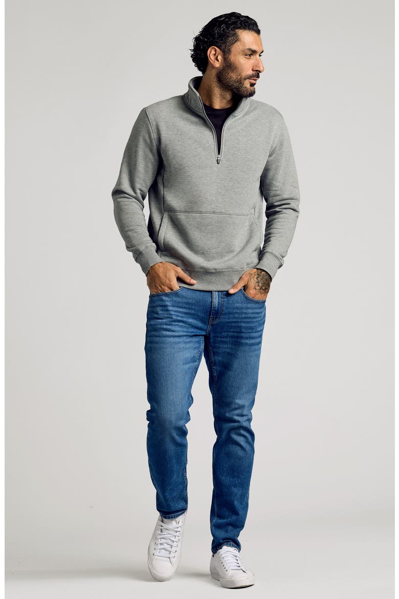 Fleece Quarter Zip Sweatshirt, Alternate, color, MEDIUM HEATHER GRAY