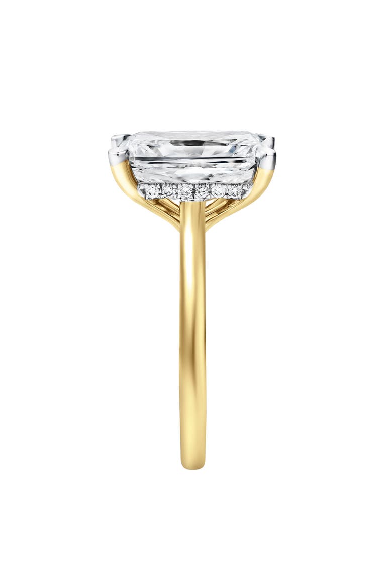 Aelo 14K Gold Radiant Cut Lab Grown Diamond Hidden Halo Engagement Ring - 5.1 Ct, Alternate, color, 14K Yellow Gold
