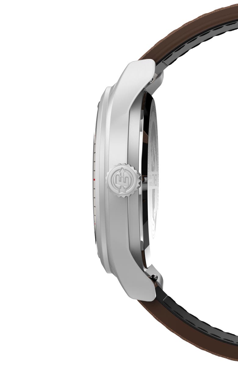 Timex<sup>®</sup> Expedition Sierra Leather Strap Watch, 41mm, Alternate, color,