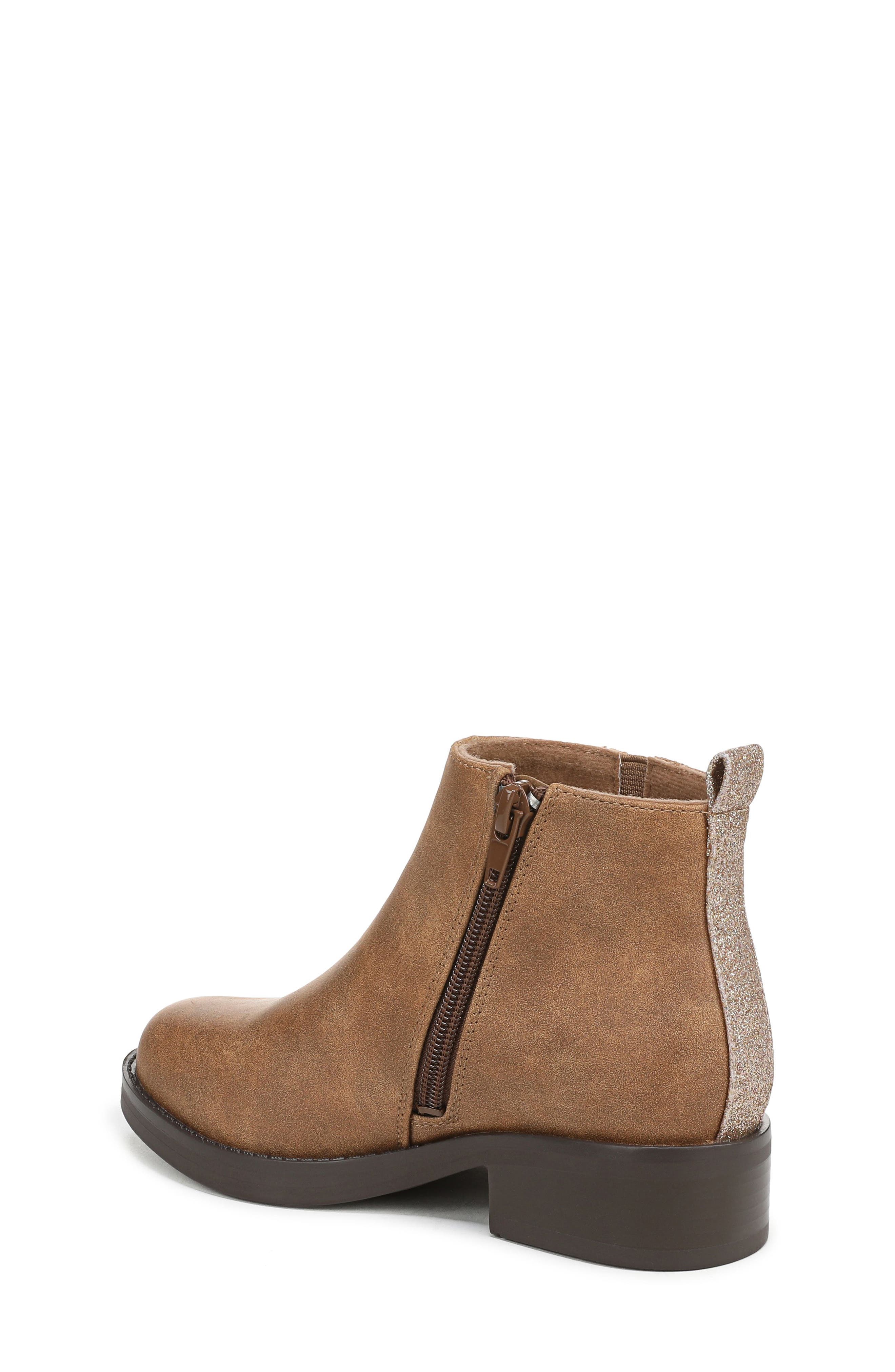 Blowfish Malibu Kids' Zojo Side Zip Boot, Alternate, color, Tan Brown Faux Leather