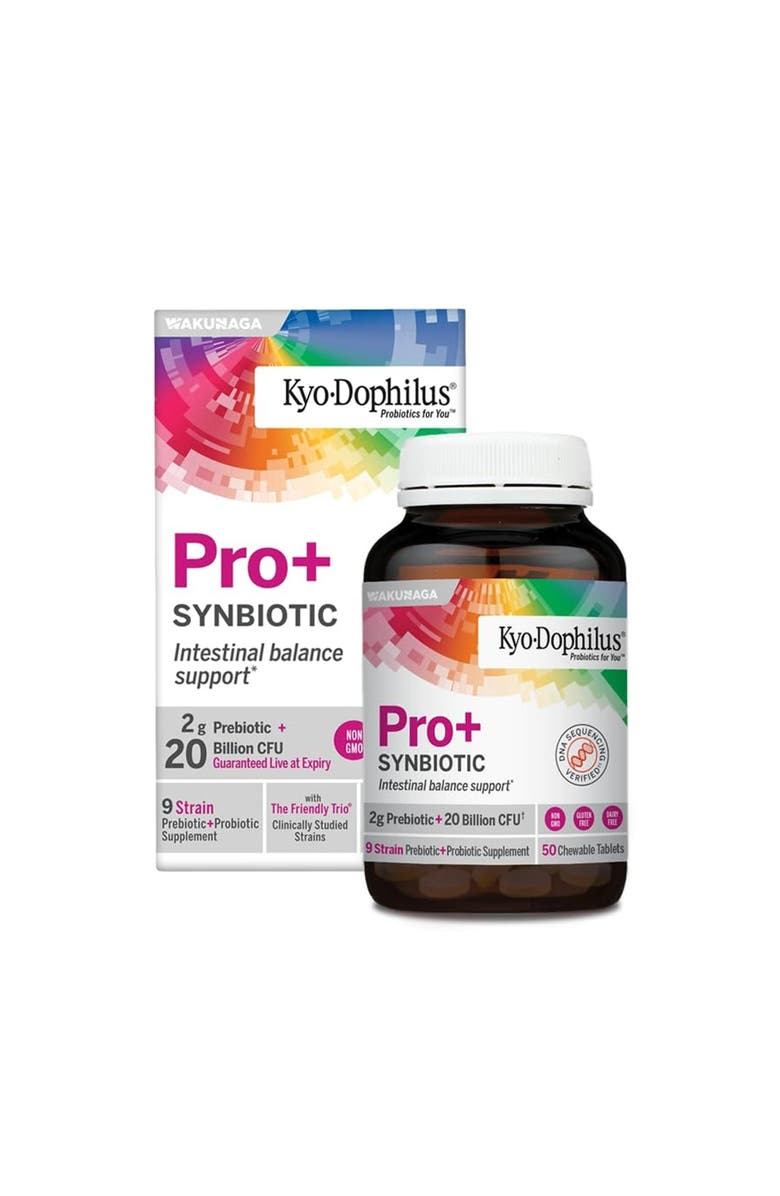 Kyo-Dophilus Pro+ Synbiotic, Intestinal Balance Support, 50 chewable tablets, Main, color, NO COLOR