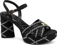 KARL LAGERFELD PARIS Hickory Stitch Platform Sandal