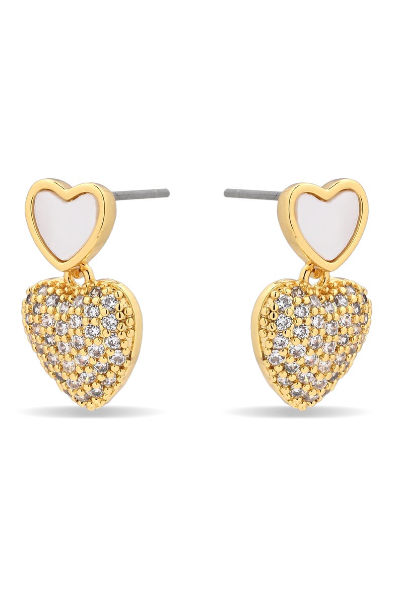 Sabrina Set of 3 Cubic Zirconia Earrings, Alternate, color, GOLD