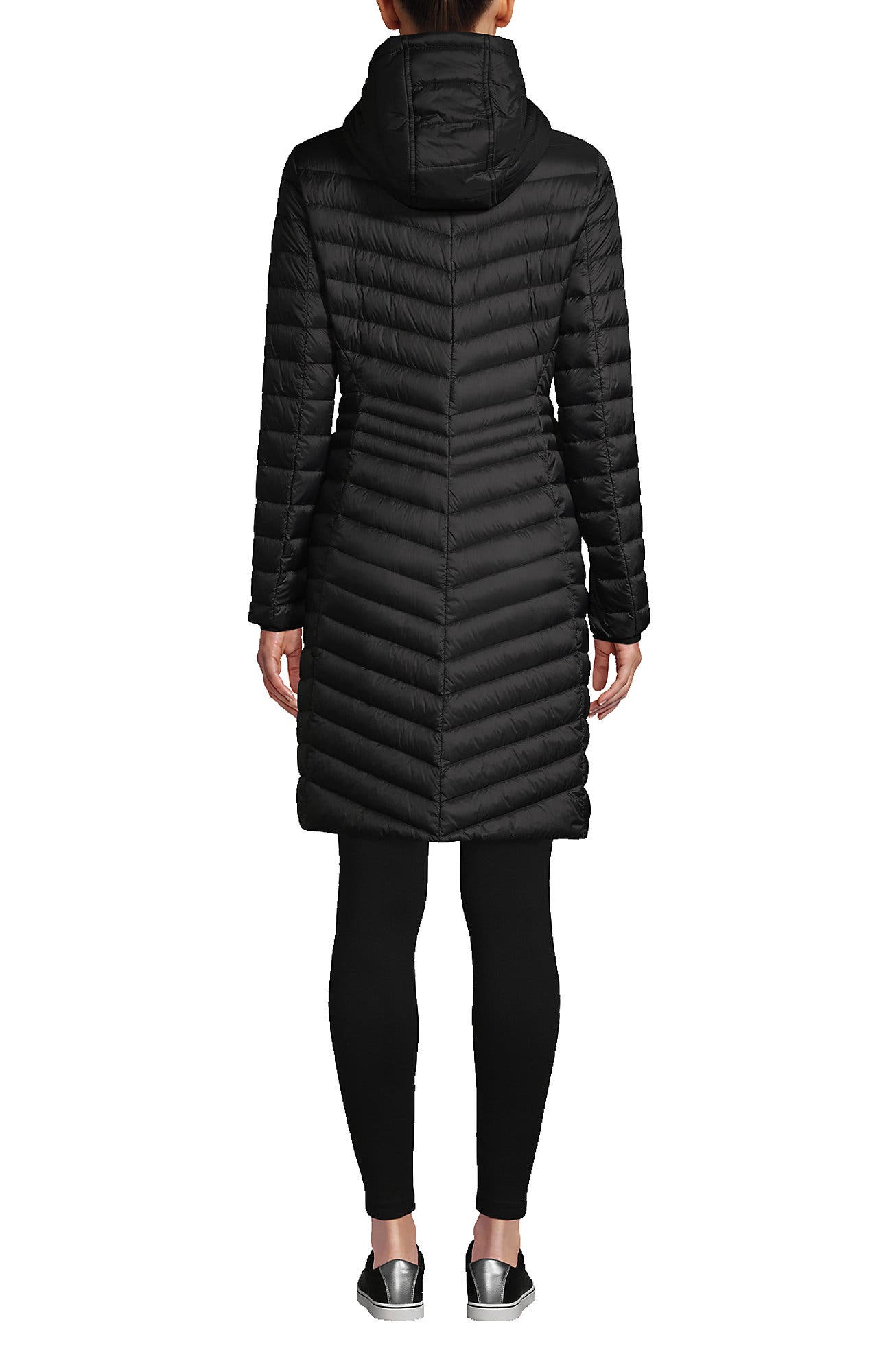 Женские куртки Lands' End Ultralight Packable Long Down Coat — фото 2
