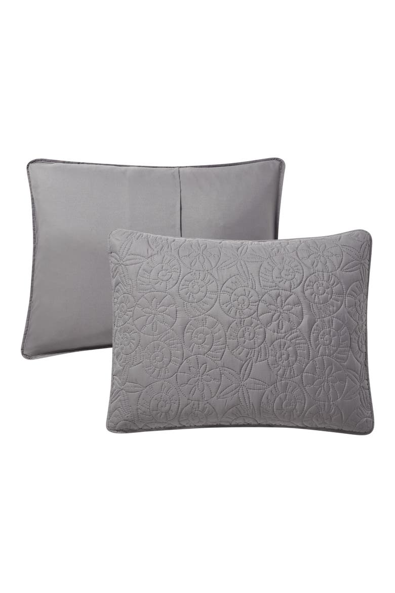 Seashell Solid 3-Piece Quilt Set, Alternate, color, GREY