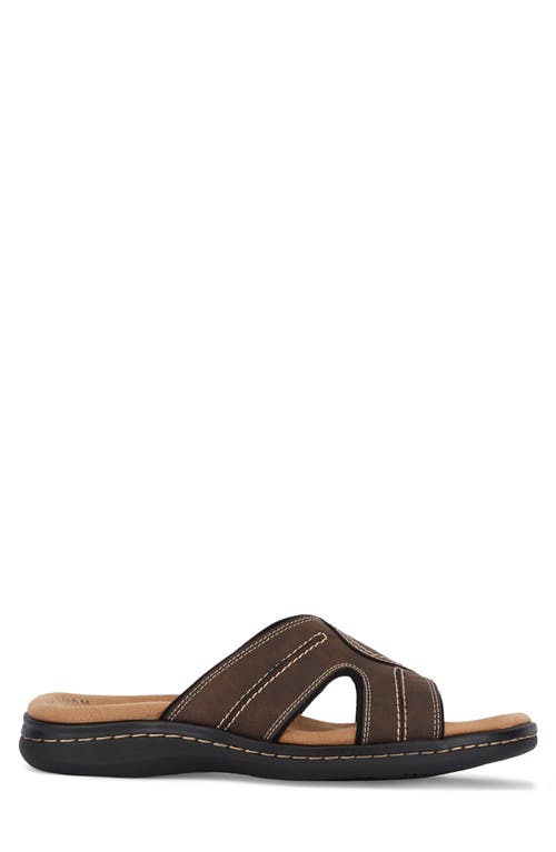 Dockers Mens Criss-cross Manmade Slide Sandals In Dark Brown