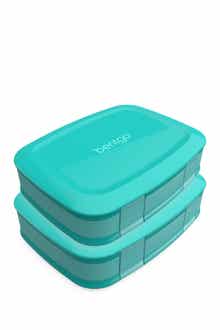 BENTGO 2-Pack of Fresh Leak-Proof Versatile 4-Compartment Bento-Style Lunch Box - Aqua