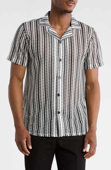 T.R. PREMIUM Modern Fit Textured Camp Shirt
