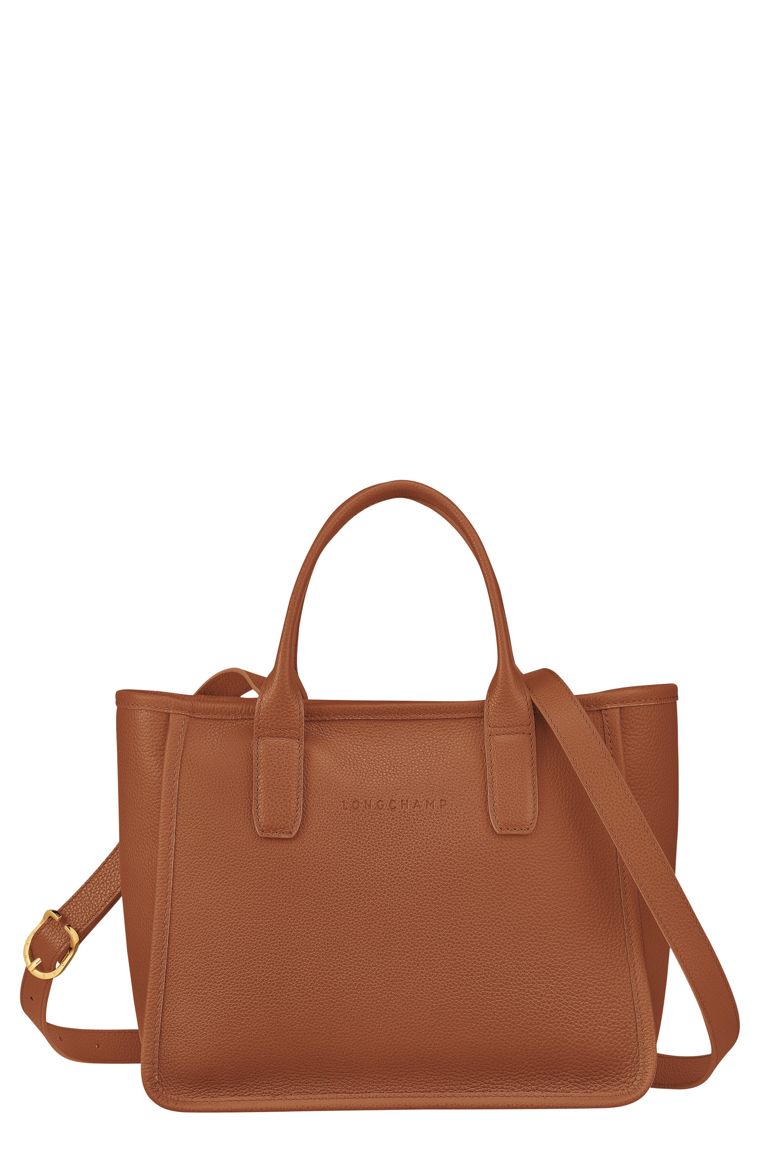 Longchamp Le Foulonné Leather Top Handle Bag, Main, color, 