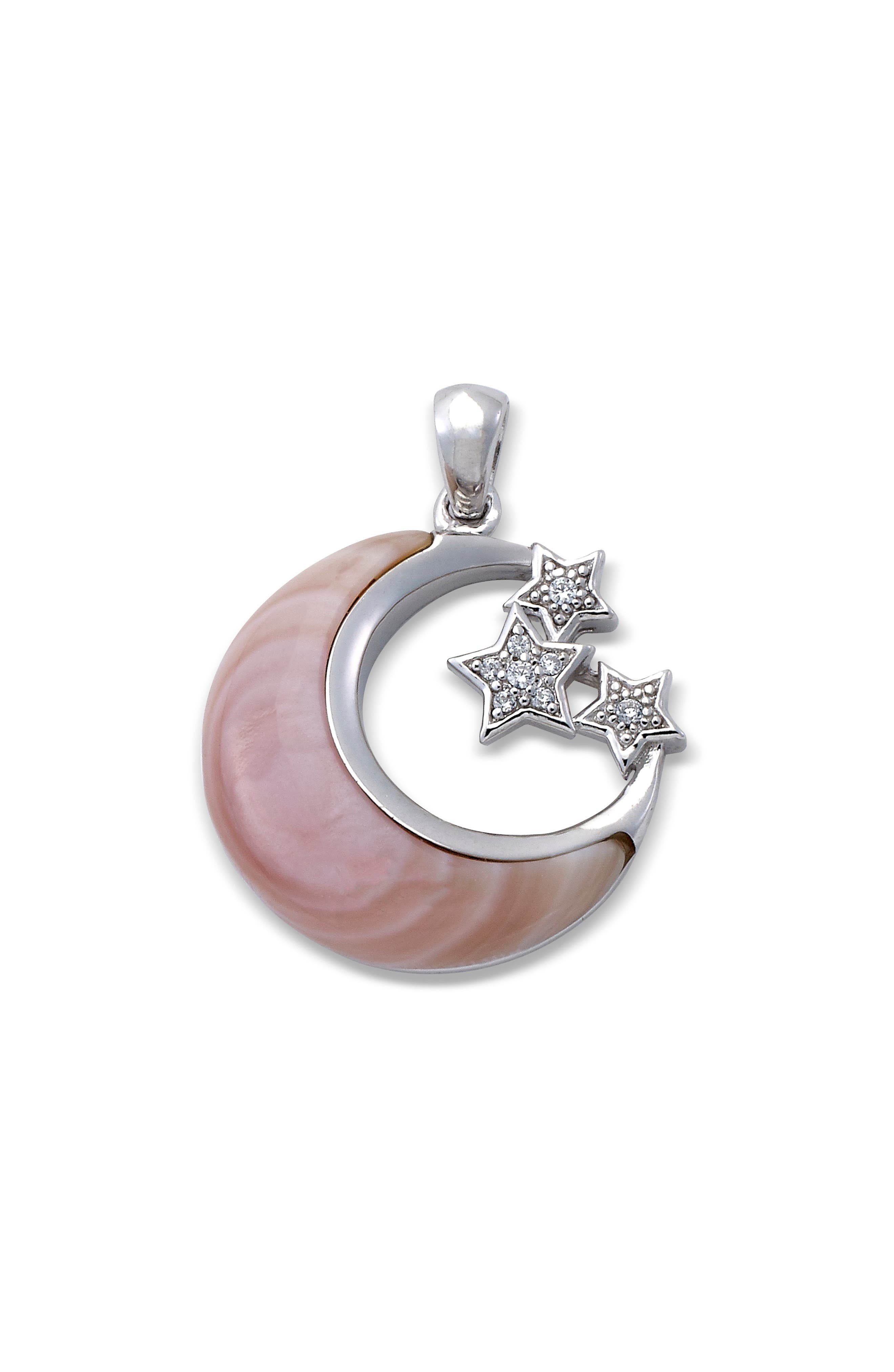 Mother of Pearl Moon & Stars Pendant