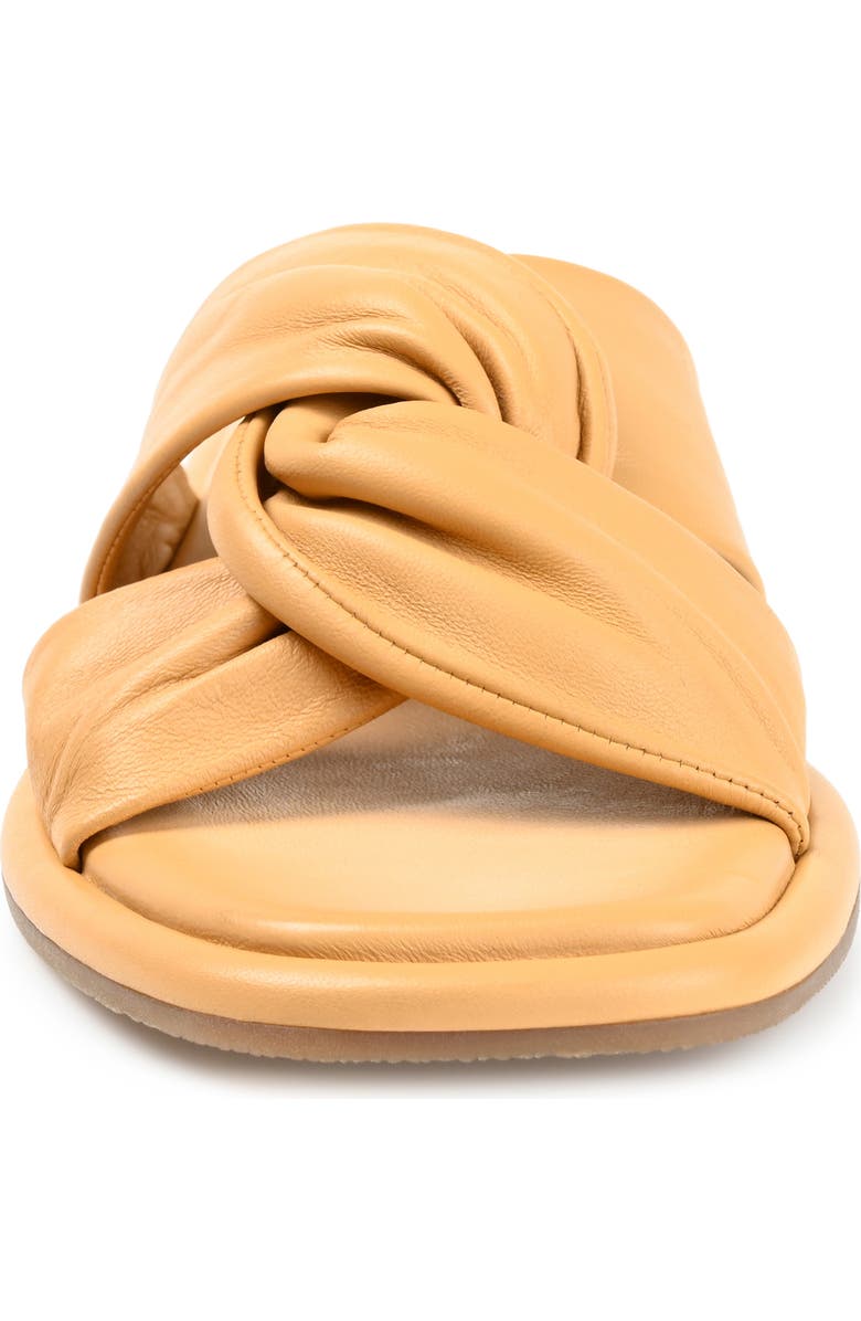 Journee Signature Kanndice Crisscross Slide Sandal, Alternate, color, Tan