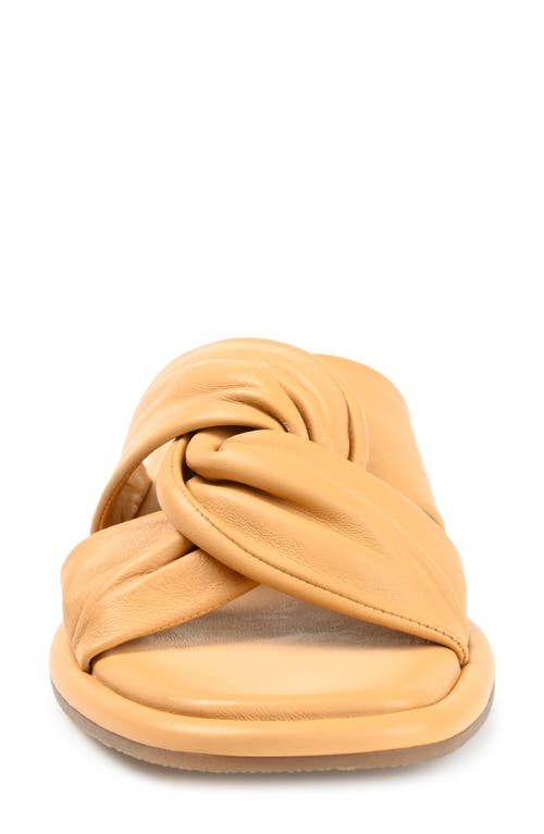 Journee Signature Kanndice Crisscross Slide Sandal In Tan