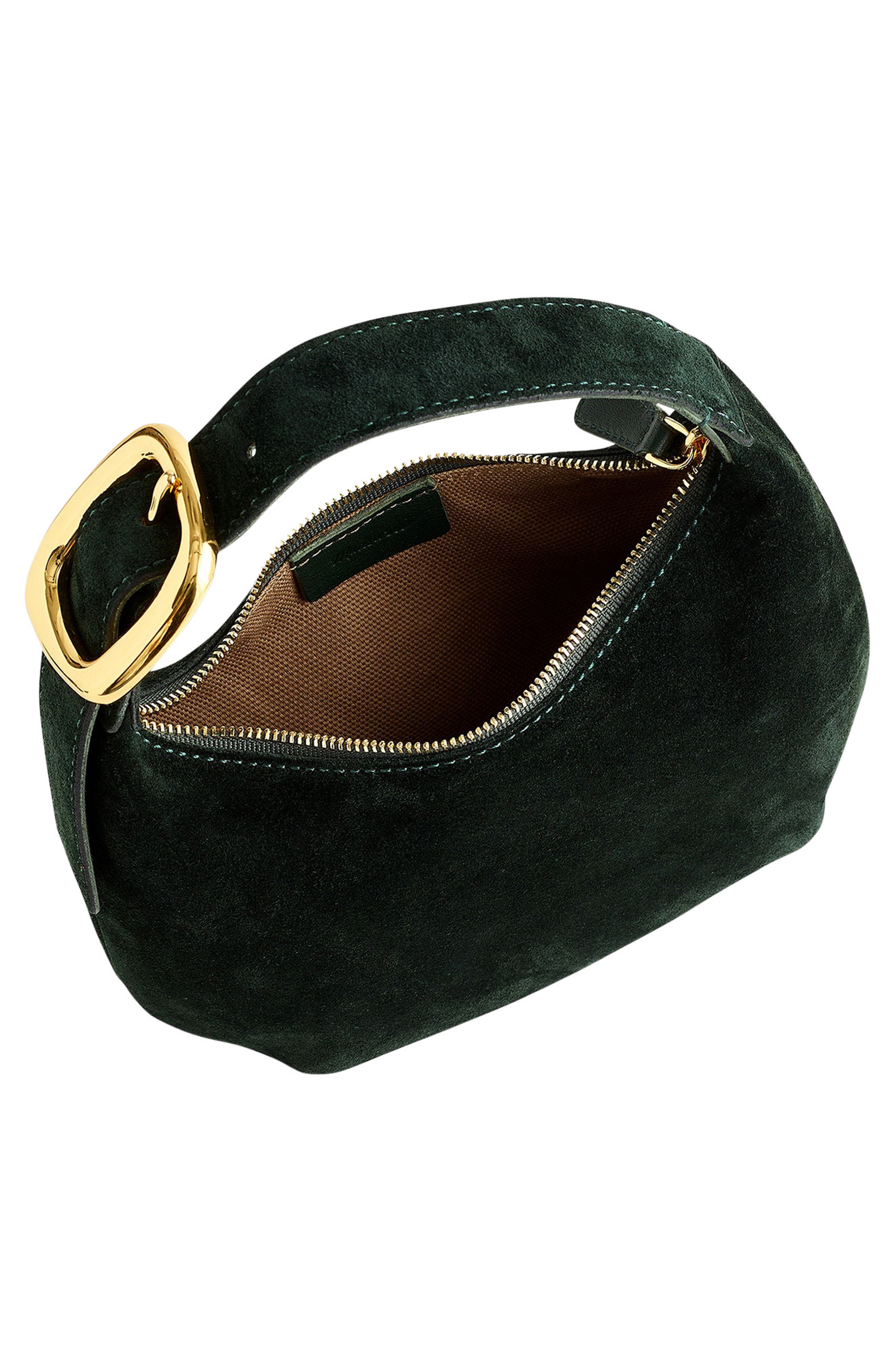 Madewell The Mini Oiled Suede Bag, Alternate, color, Luxury Forest