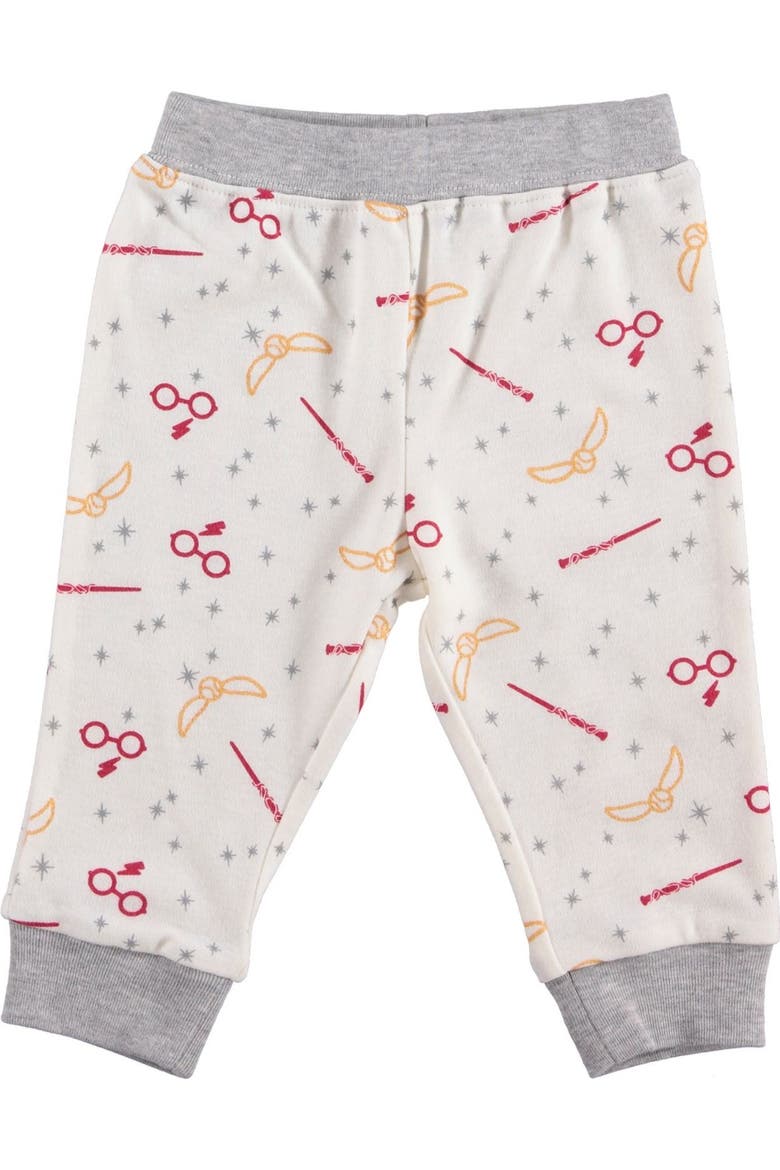 Bodysuit Pants and Headband Set, Alternate, color, Cream Burgundy