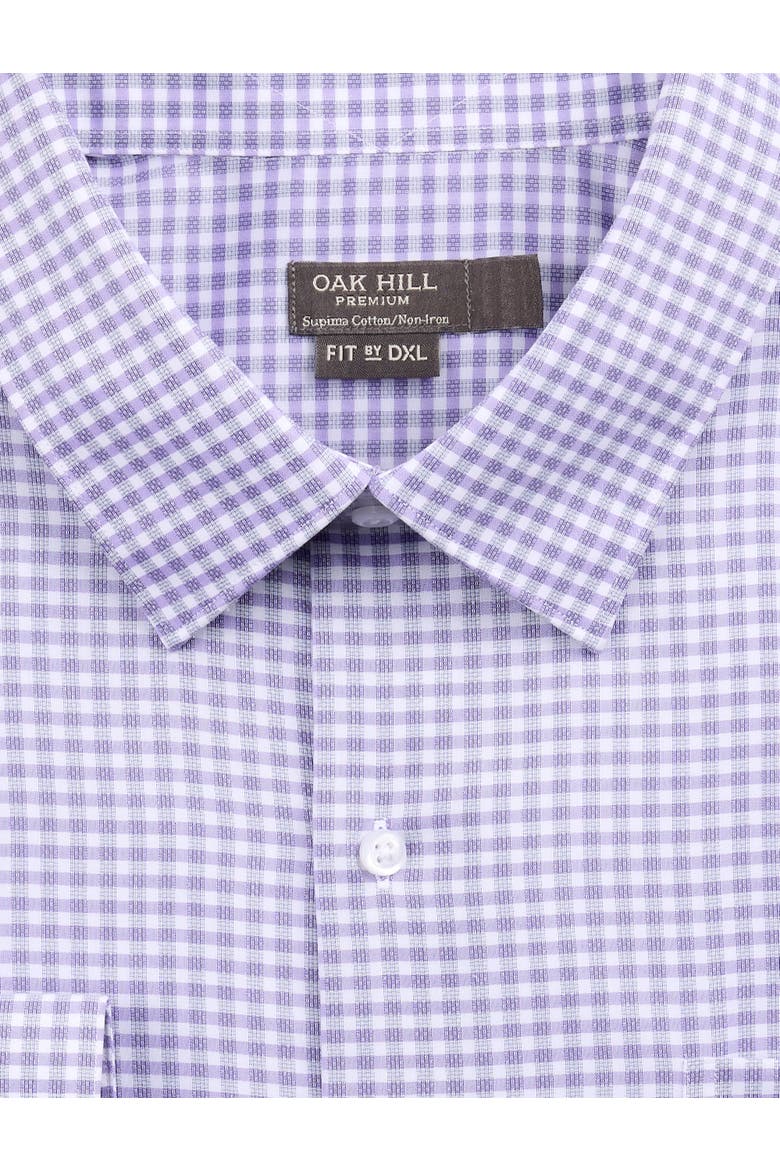 Big & Tall Spring Check Dress Shirt, Alternate, color, PURPLE